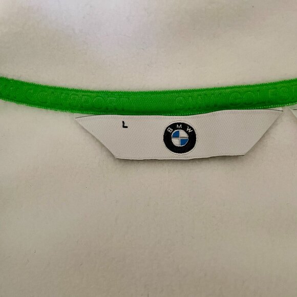 BMW Ladies White Golfsport Fleece Jacket - Picture 6 of 8